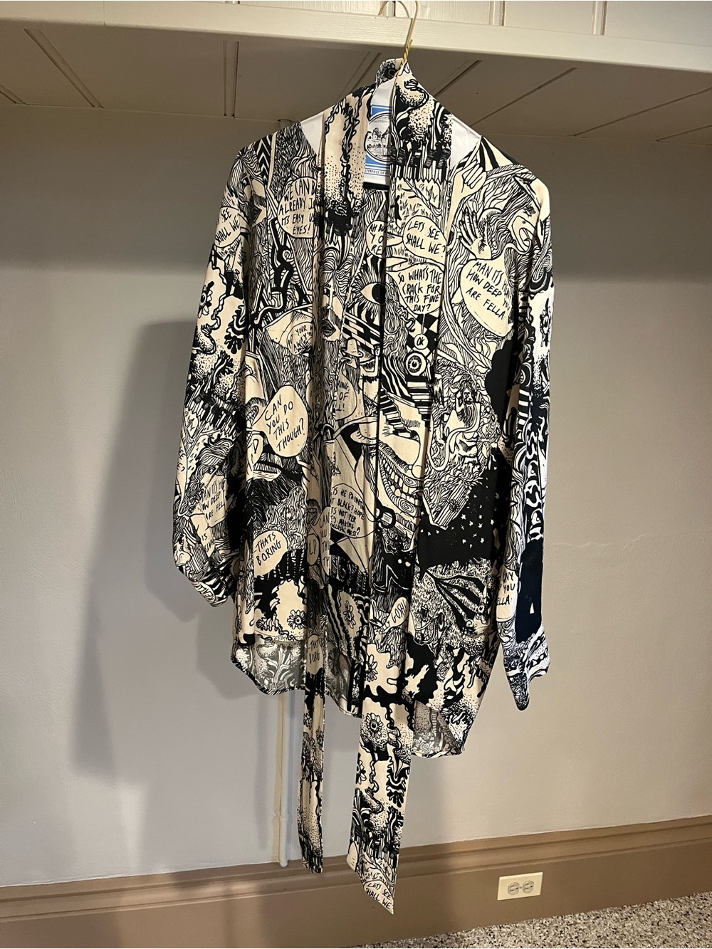 Rachel Comey Black & White Graphic Print Shirt